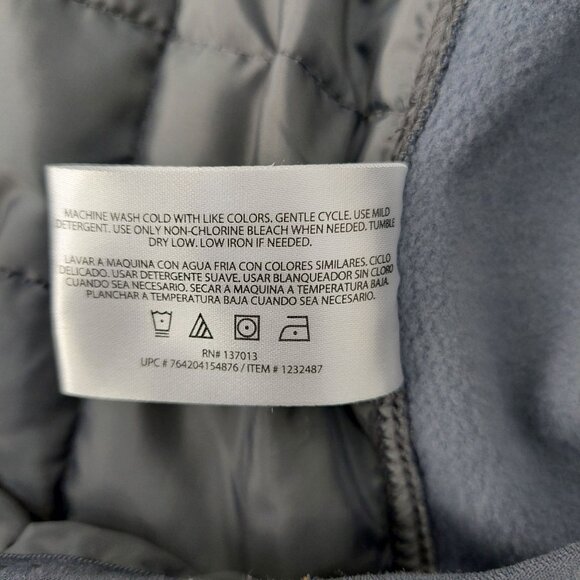 Orvis Jacket Adult Extra Large Gray Quilted Fleece Full Zip Pockets Hiking XL - Picture 9 of 11